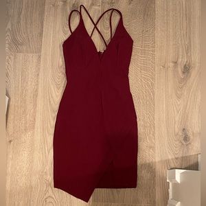 Burgundy dress